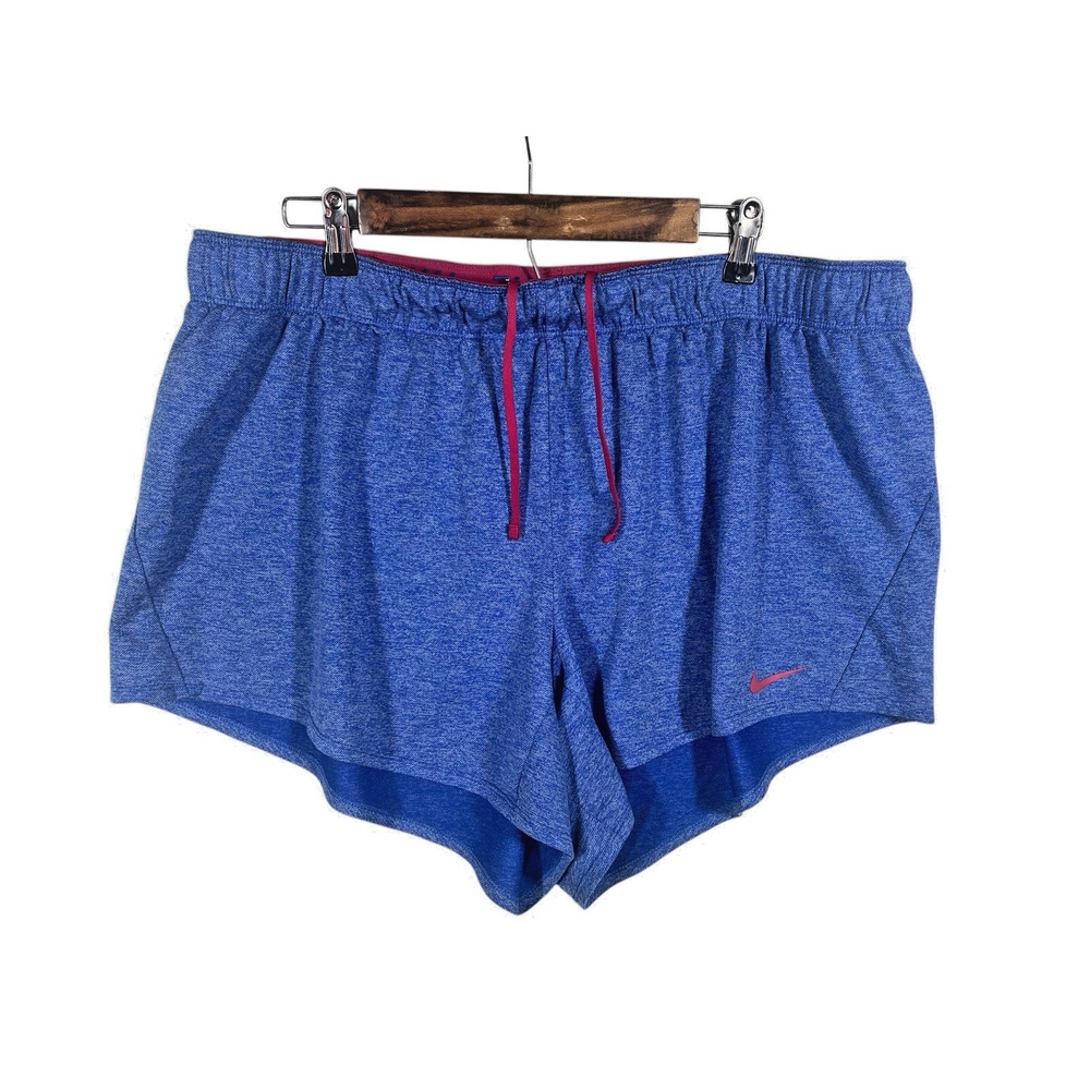Nike Dri Fit Shorts Size XXL 2X Blue PInk Running Womens Dri Fit Workout Gym